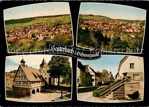 AK / Ansichtskarte Haiterbach Panorama Fachwerkhaus Ortspartie Haiterbach