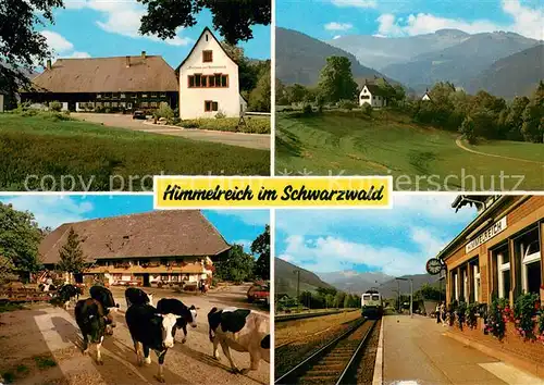 AK / Ansichtskarte Himmelreich_Hoellsteig Gasthaus Himmelreich mit Erlenhof und Bahnhof Himmelreich Himmelreich_Hoellsteig