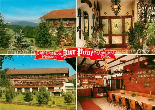 AK / Ansichtskarte Momart Cafe Gasthof Pension zur Post Eingang Gastraum Momart