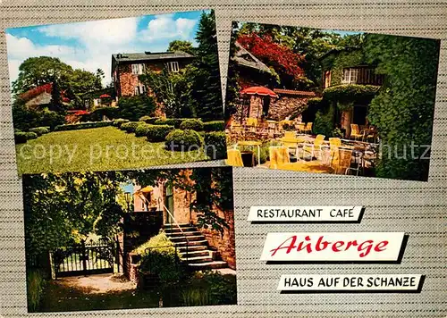 AK / Ansichtskarte Wiesbaden Restaurant Cafe Auberge Haus auf der Schanze Terrasse Wiesbaden
