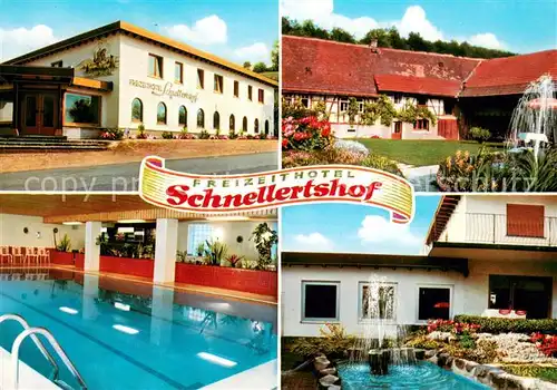AK / Ansichtskarte Nieder Kainsbach Freizeithotel Schnellertshof Brunnen Hallenbad Nieder Kainsbach