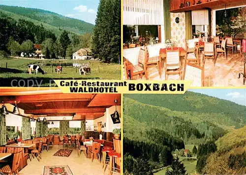 AK / Ansichtskarte Boxbach Cafe Restaurant Waldhotel Gastraeume Panorama Boxbach