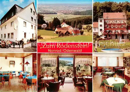 AK / Ansichtskarte Nonrod Gast und Pensionshaus Zum Rodenstein Gastraeume Terrasse Panorama Nonrod