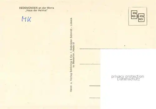 AK / Ansichtskarte Hedemuenden Haus der Heimat Hedemuenden