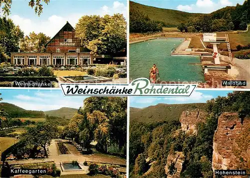 AK / Ansichtskarte Rohdental_Hessisch_Oldendorf Weinschaenke Rohdental Waldbad Kaffeegarten Hohenstein 
