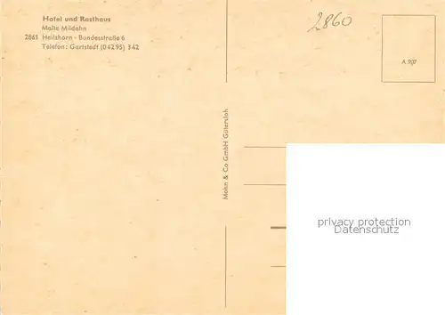 AK / Ansichtskarte Heilshorn Hotel und Rasthaus Malte Mildahn Heilshorn