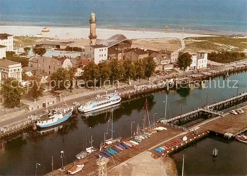 AK / Ansichtskarte Rostock Warnemuende Alter Strom Fliegeraufnahme Rostock Warnemuende