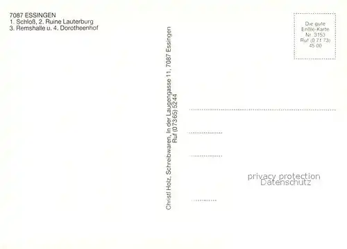 AK / Ansichtskarte Essingen_Wuerttemberg Schloss Ruine Lauerburg Remshalle Dorotheenhof Essingen Wuerttemberg