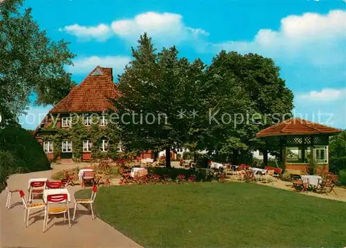 AK / Ansichtskarte Hanstedt_Nordheide Hotel Gasthof Heidekrug Restaurant Terrasse Hanstedt_Nordheide