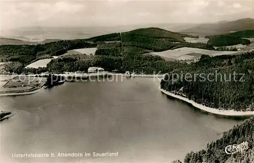 AK / Ansichtskarte Attendorn Listertalsperre Fliegeraufnahme Attendorn