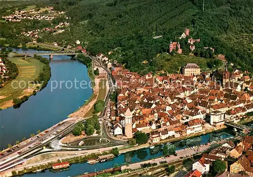 AK / Ansichtskarte Wertheim_Main Fliegeraufnahme Wertheim Main