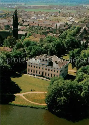 AK / Ansichtskarte Woerlitz Fliegeraufnahme mit Schloss Woerlitz