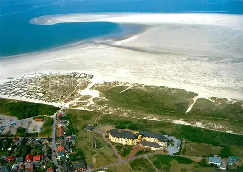 AK / Ansichtskarte Borkum Knappschafts Klinik Borkum Fliegeraufnahme Borkum