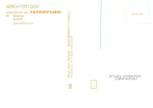 AK / Ansichtskarte Weimar__Thueringen Schloss Fliegeraufnahme 