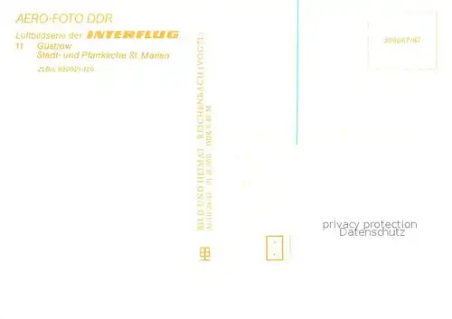 AK / Ansichtskarte Guestrow_Mecklenburg_Vorpommern Stadt und Pfarrkirche St Marien Fliegeraufnahme Guestrow_Mecklenburg