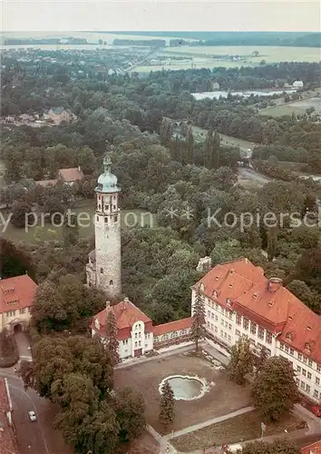 AK / Ansichtskarte Arnstadt_Ilm Schlossruine Neideck und Neues Palais Fliegeraufnahme Arnstadt_Ilm