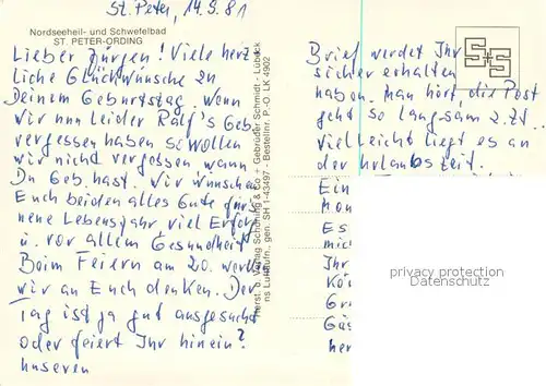 AK / Ansichtskarte St Peter Ording Fliegeraufnahme 