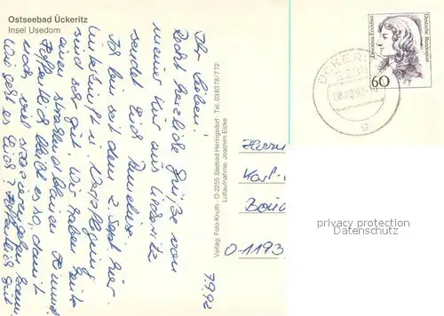 AK / Ansichtskarte ueckeritz_Usedom Fliegeraufnahme ueckeritz Usedom