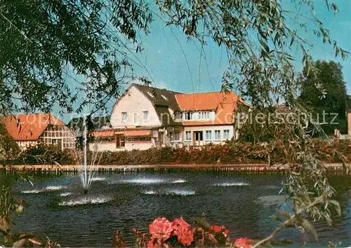 AK / Ansichtskarte Neukloster_Niederelbe Hotel Restaurant Cafe Waldesruh Teich Neukloster_Niederelbe