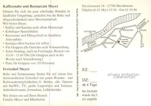 AK / Ansichtskarte Drochtersen Ferienhof Restaurant Meyer Gartenterrasse Drochtersen