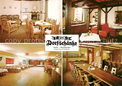 AK / Ansichtskarte Fredenbeck Hotel Restaurant zur Dorfschaenke Festsaal Kegelbahn Fredenbeck