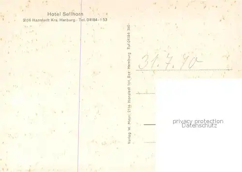AK / Ansichtskarte Hanstedt_Nordheide Hotel Sellhorn Restaurant Terrasse Hanstedt_Nordheide
