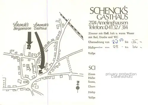 AK / Ansichtskarte Amelinghausen_Lueneburger_Heide Schencks Gasthaus mit Bergpension Amelinghausen_Lueneburger