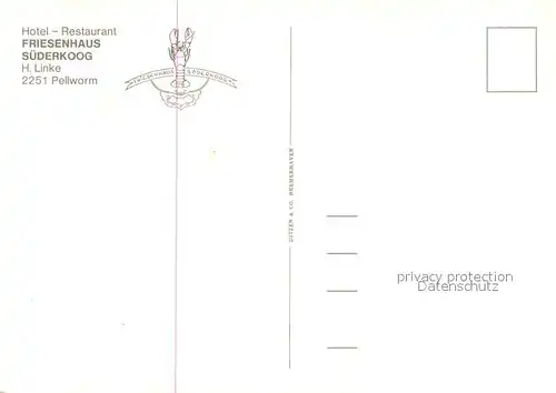 AK / Ansichtskarte Pellworm Hotel Restaurant Friesenhaus Suederkoog Gastraum Pellworm