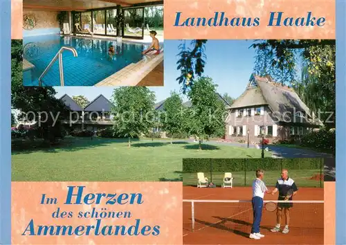 AK / Ansichtskarte Bad_Zwischenahn Landhaus Haake Hallenbad Tennisplatz Bad_Zwischenahn