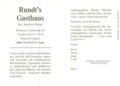 AK / Ansichtskarte Winsen_Luhe Rundts Gasthaus Gastraum Theke Winsen Luhe