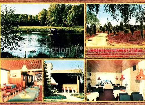 AK / Ansichtskarte Oldendorf_Luhe Landgasthaus Pension Toedter Restaurant Heidelandschaft Teich Oldendorf Luhe