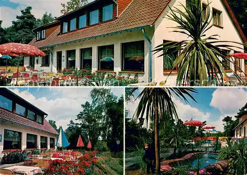 AK / Ansichtskarte Sottorf_Harburg Cafe Sonnenblick Terrasse Rosengarten Palmen Sottorf Harburg