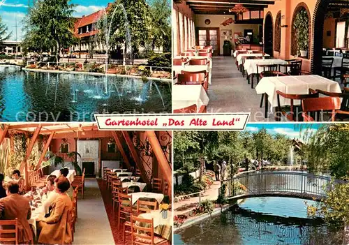 AK / Ansichtskarte Steinkirchen_Stade Gartenhotel Das Alte Land Restaurant Teich Parkanlagen Steinkirchen_Stade