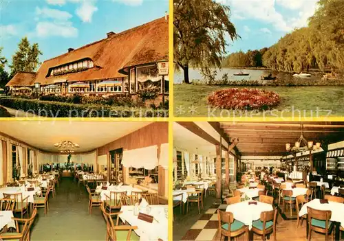 AK / Ansichtskarte Barmstedt Rantzauer Seegaststaette Restaurant Partie am See Barmstedt