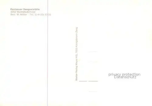 AK / Ansichtskarte Barmstedt Rantzauer Seegaststaette Restaurant Partie am See Barmstedt