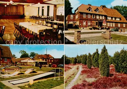AK / Ansichtskarte Amelinghausen_Lueneburger_Heide Schenks Gasthaus Pension ADAC Hotel Minigolf Heidelandschaft Amelinghausen_Lueneburger
