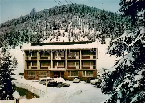 AK / Ansichtskarte Wildemann Hotel Pension Harzperle im Winter Wildemann