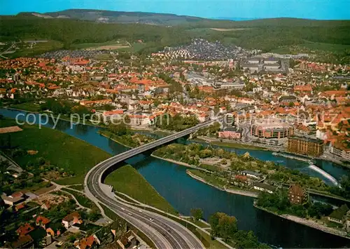 AK / Ansichtskarte Hameln_Weser Fliegeraufnahme Hameln Weser