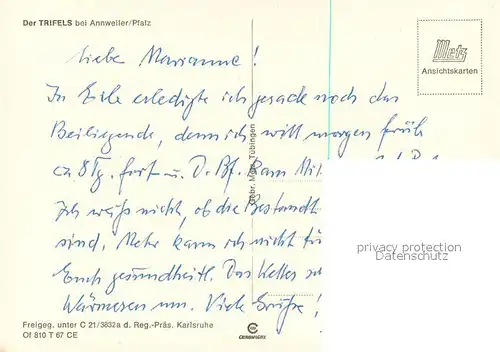 AK / Ansichtskarte Annweiler_Trifels Fliegeraufnahme mit Burg Trifels Annweiler_Trifels