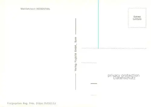 AK / Ansichtskarte Hessenthal_Spessart Fliegeraufnahme mit Wallfahrtskirche Hessenthal Spessart