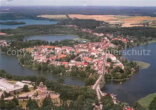 AK / Ansichtskarte Lychen Telefunken Systemtechnik Gmbh Hochhaeuser Fliegeraufnahme Lychen