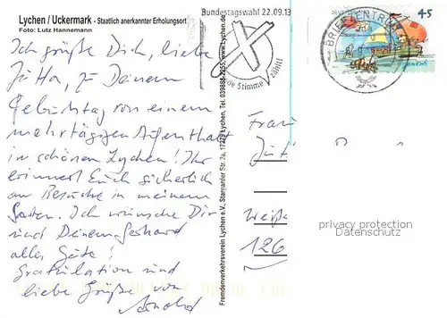 AK / Ansichtskarte Lychen Telefunken Systemtechnik Gmbh Hochhaeuser Fliegeraufnahme Lychen