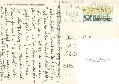 AK / Ansichtskarte ueberlingen_Bodensee Fliegeraufnahme ueberlingen Bodensee