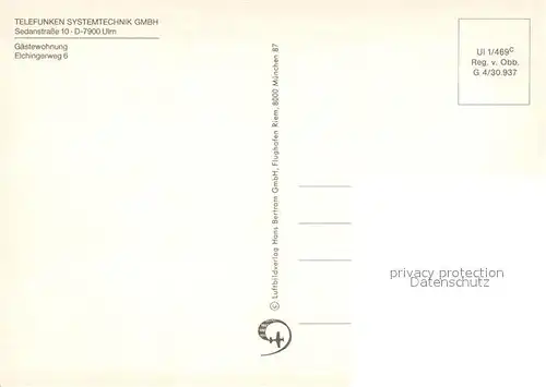 AK / Ansichtskarte Ulm__Donau Telefunken Systemtechnik Hochhaeuser Fliegeraufnahme 