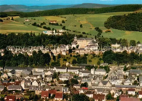 AK / Ansichtskarte Berleburg_Bad Fliegeraufnahme mit Naturheilklinik Odeborn Berleburg_Bad