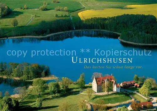 AK / Ansichtskarte Ulrichshusen Fliegeraufnahme Schloss Ulrichshusen Ulrichshusen