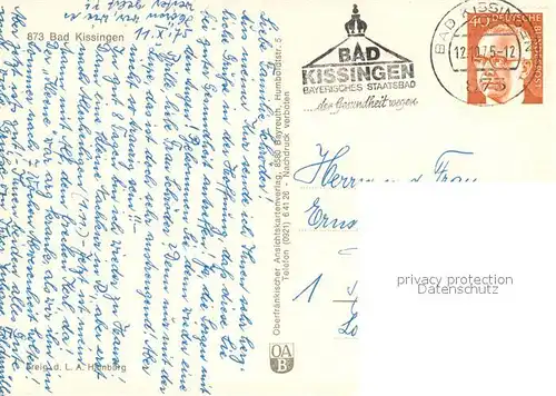 AK / Ansichtskarte Bad_Kissingen Fliegeraufnahme Bad_Kissingen