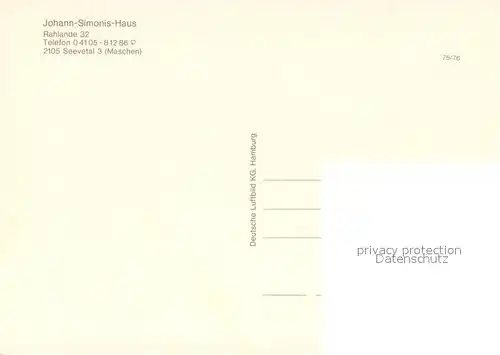 AK / Ansichtskarte Seevetal Johann Simonis Haus Fliegeraufnahme Seevetal