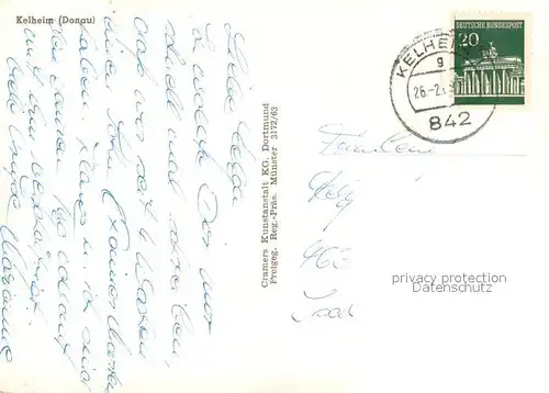 AK / Ansichtskarte Kelheim_Donau Fliegeraufnahme 