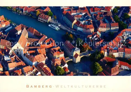 AK / Ansichtskarte Bamberg Altes Rathaus und Klein Venedig Fliegeraufnahme Bamberg